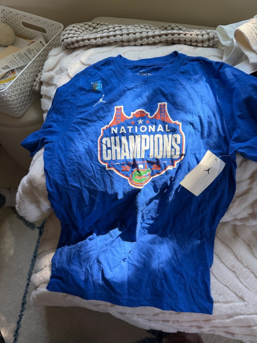 Nike Royal Blue 'National Champions' Graphic Tee